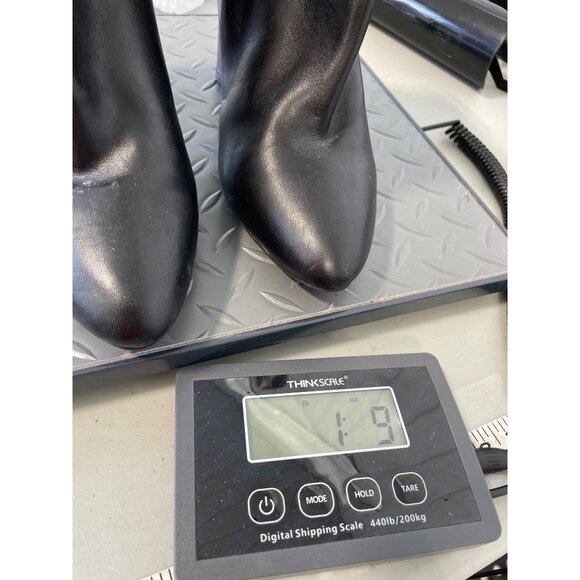 CAbi Bisset Colorblock Bootie Women 8 Wine Mulberry Black Leather High Heel Chic - Picture 10 of 10